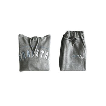 IRONGATE CHENILLE AECH HOODIE TRACKSUIT-GREY/BLUE/WHITE
