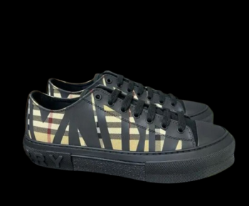 Burberry Cotton Jack Low 19 Sneaker Black Sand